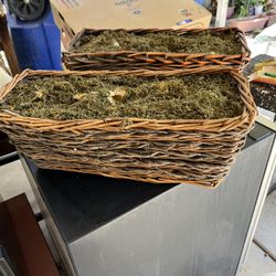 Twin Baskets. Long 18 Inches, Width 8 Inches,Hight 7 inches 