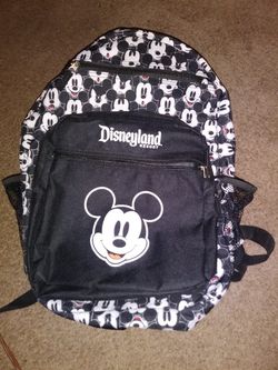 Disney Backpack Bag - Mickey Mouse Faces - Black and White