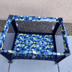 Baby playpen, used a few times, $30 cash only/ blue diamond & rainbow