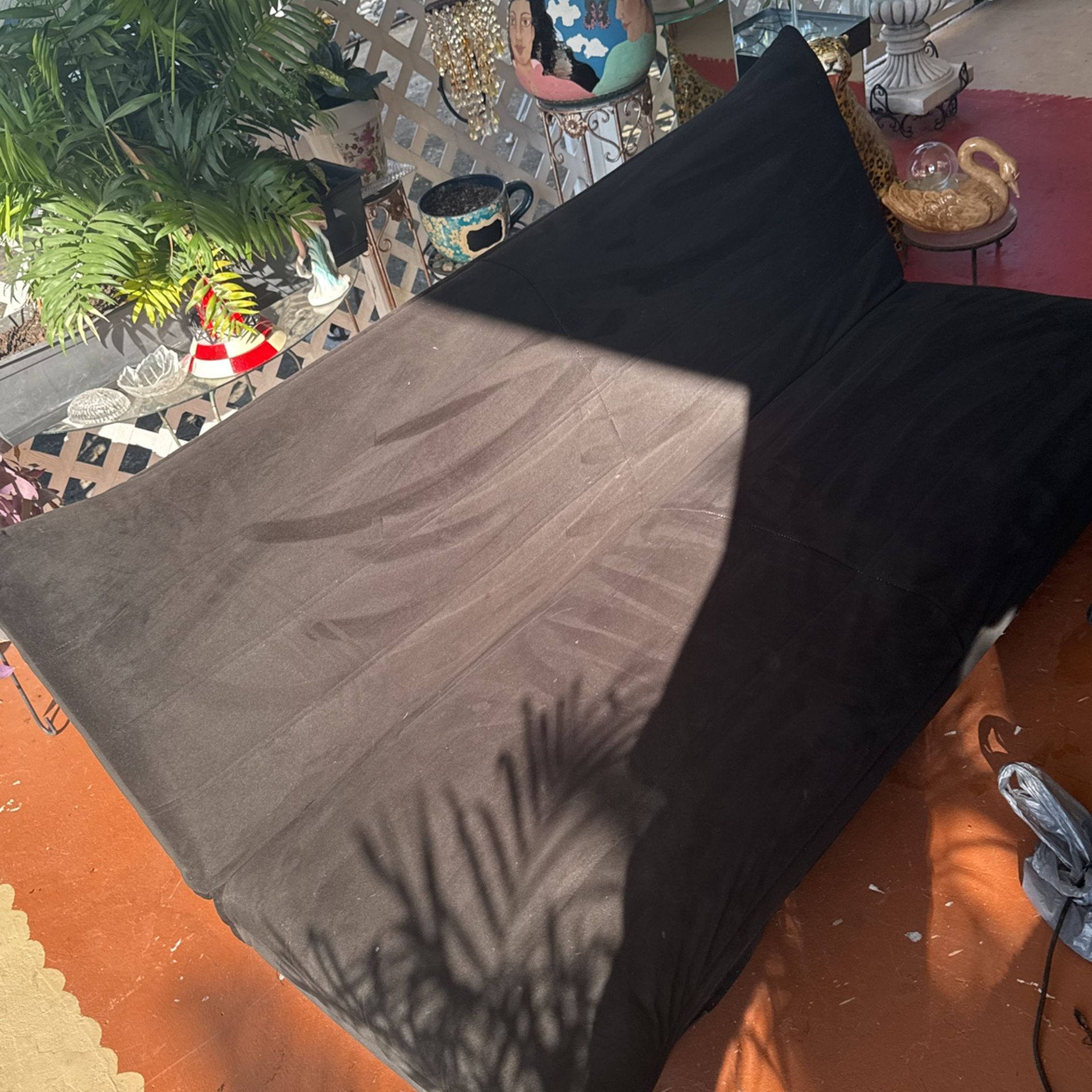Futon Bed With Two Bottom Draws For Clothes Black And Wood Style