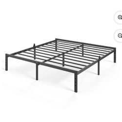 King Bed Frame Black Metal 