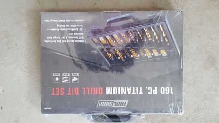 160pc titanium drill bit set