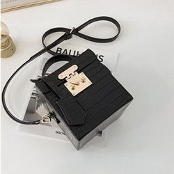 Korean New Crocodile Pattern Box Popular Messenger Bag 