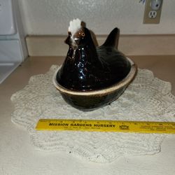 A Vintage Ceramic Hen On Nest, Fortification Looks Only