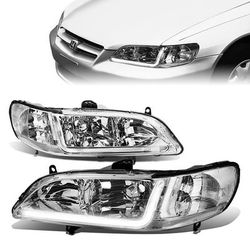 LED DRL Headlights 98-02 Honda Accord SKU: HL-LB-HA98-CH-CL1