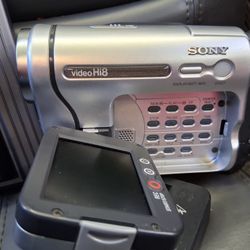 Vintage portable sony recorder video handicam Also two digital d light systems for recording videos