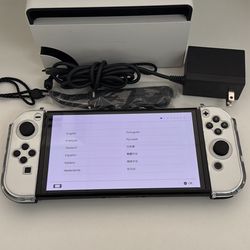 Nintendo Switch OLED With Charger Dock And Case