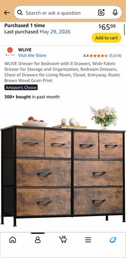 Brand new Assembled 8 drawer dresser Brown