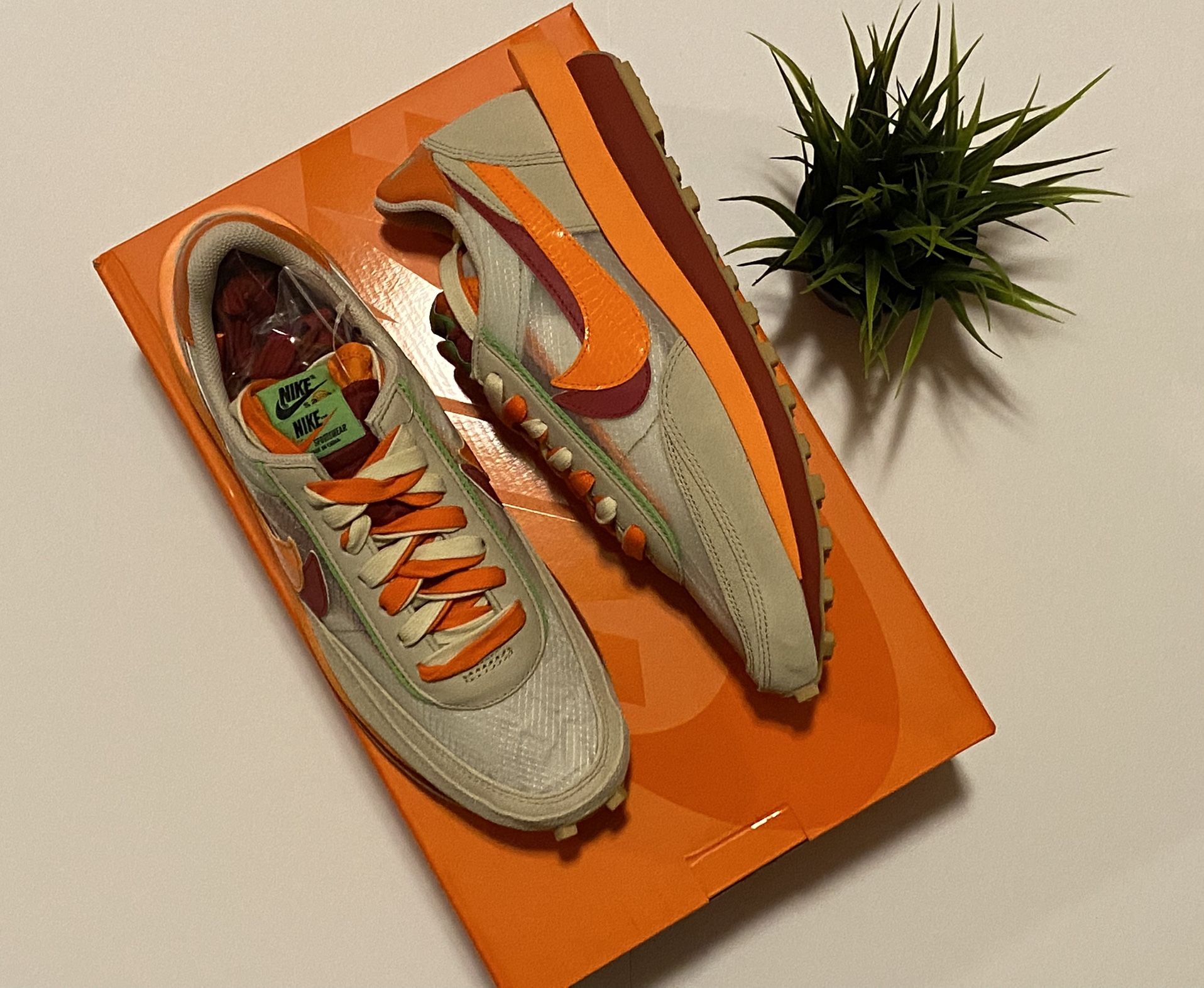 Nike X Sacai X Clot LD Waffle Orange Blaze