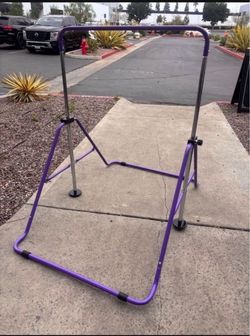 New Gymnastics Bar for Kids,Adjustable Height, Horizontal Bars,Folding, 140 Ibs Weight Capacity