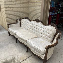 Antique sofa with matching chair