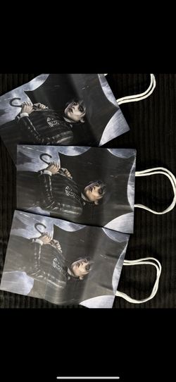 3 Gothic “Wednesday Addams” Gift Bags – Perfect for Parties, Halloween & Collectors