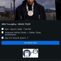 NBA YOUNG BOY CONCERT tickets 