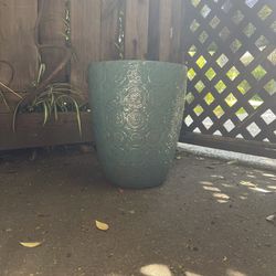 Turquoise Ceramic Flower Pot