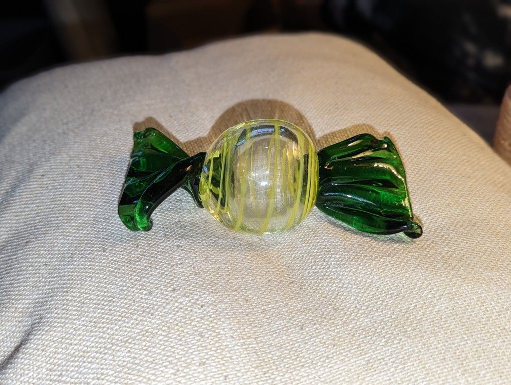 MCM Handblown Murano Glass Paper Weight Candy