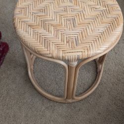 Super Cute Boho Rattan Stool/Little Side Table