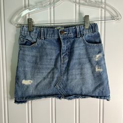 Oshkosh B’gosh Girls Denim Skirt Size 7 Adjustable