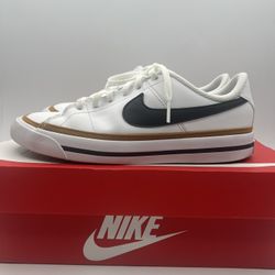 Nike Court Legacy GS 4Y White Black Desert Ochre DA5380-102 Youth Unisex w Box