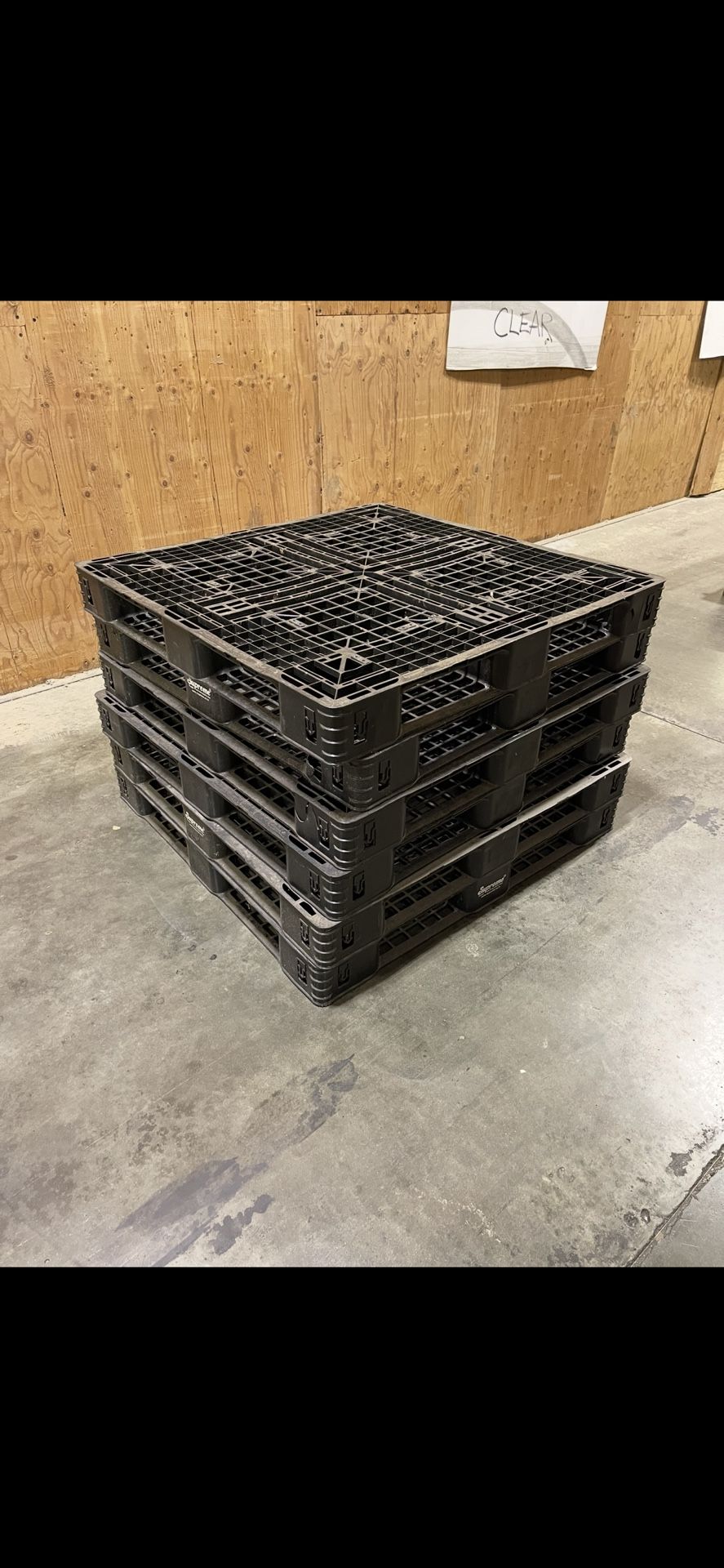 Black Plastic Pallets $10 Each Pallet