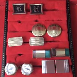 Vintage Cufflinks Mad Men Style  Lot 6 Gold & Silver Tone