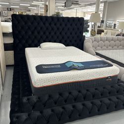 Black Tufted Bed Frames In STOCK, Same Day Delivery 