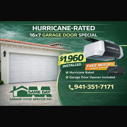 16x7 Hurricane Rated Garage Door