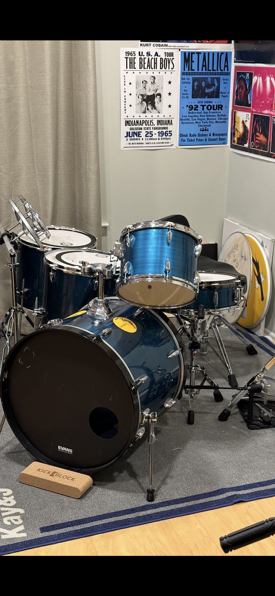 6 Piece Drum Set (Tama Imperialstar Hairline Blue)