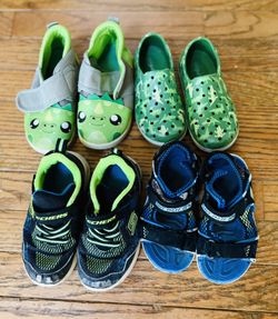 4 Pack: Boy’s Assorted Size 9 Casual Slip-On & Strap Shoes (Sandals, Crocs, & Shoes)