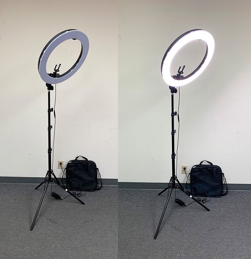 (NEW) $90 each LED 19” Ring Light Photo Stand Lighting 50W 5500K Dimmable Studio Video Camera