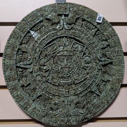 Aztec Calendar Stone Style Wall Plaque Resin Tribal Decor Art Display Large
