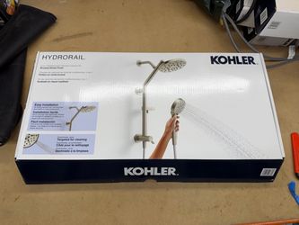 Brand New Kohler HydroRail 3-in-1 Multifunction Showerhead and Column Kit Brushed Nickel
