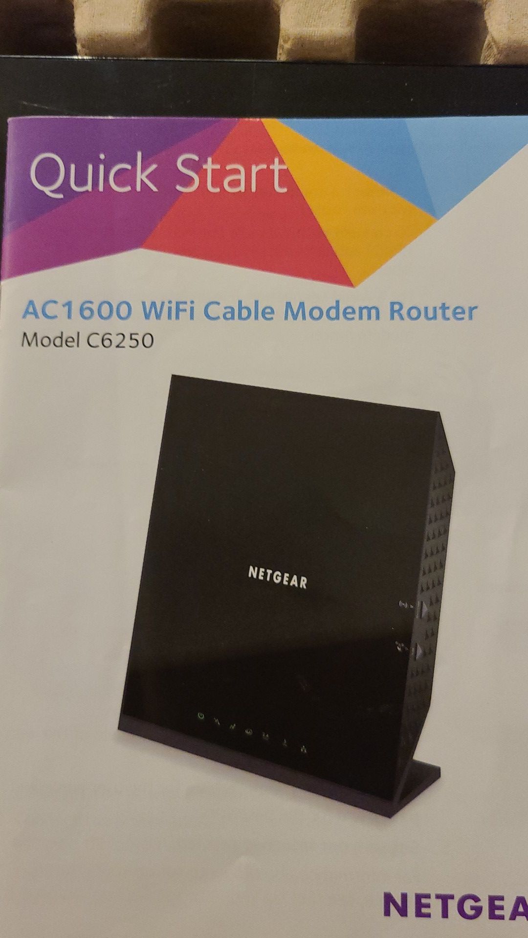 Netgear cable modem router