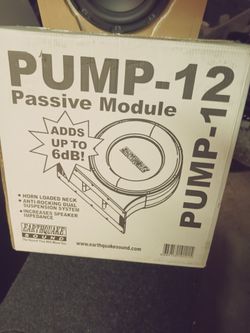 Earthquake Passive Radiator Module. Pump - 12 In Brand New makes A Ported Box Sealed That Sounds Important. Free Delivery Portland Vancouver