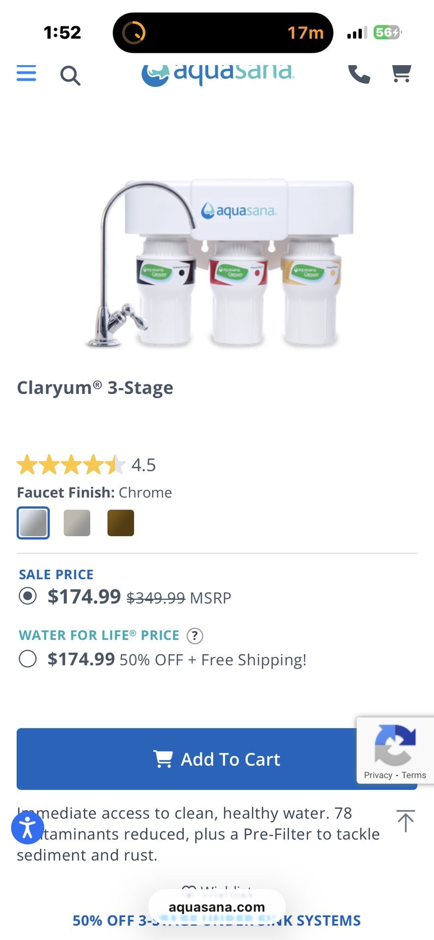 New 3 Stage Water Filtration 