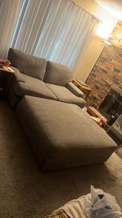 Couch With Giant Ottoman