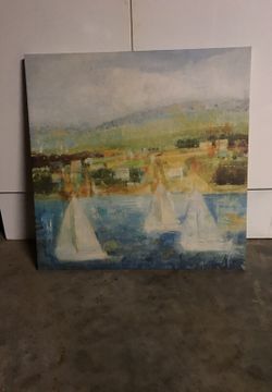 Canvas sailboat picture