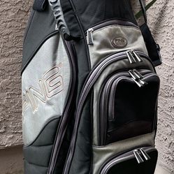Ping Frontier Golf Cart Bag w/6-Way Divider and 7 Zipper Pockets