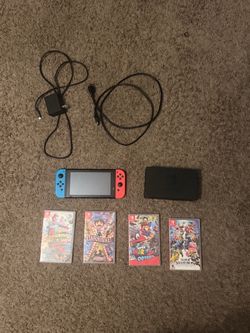 Nintendo switch with games