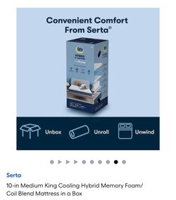 Serta  hybrid memory foam king mattress
