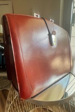 Bosca Premium Leather Briefcase – Cognac Leather – Excellent Condition