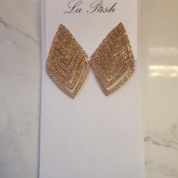 Rose Gold Gem Earrings
