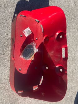 Brand New Red Toro mower deck with mounting hardware. Brand: Omix-Ada | 12021.62 | Jerry Can Storage Mount | OE Reference: A-4123 Thank you very m