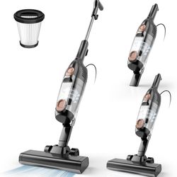 R6X Corded Stick Vacuum Cleaners for Home, 20Kpa Powerful Suction Stick Vacuum with 16Ft Cord, 2 in 1 Lightweight Handheld Vacuum Cleaner for Hardwood