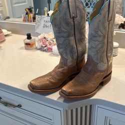 Justin All Leather Cowboy Boots 