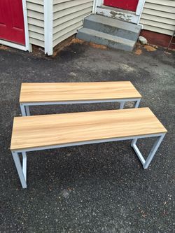 Summer benches and table