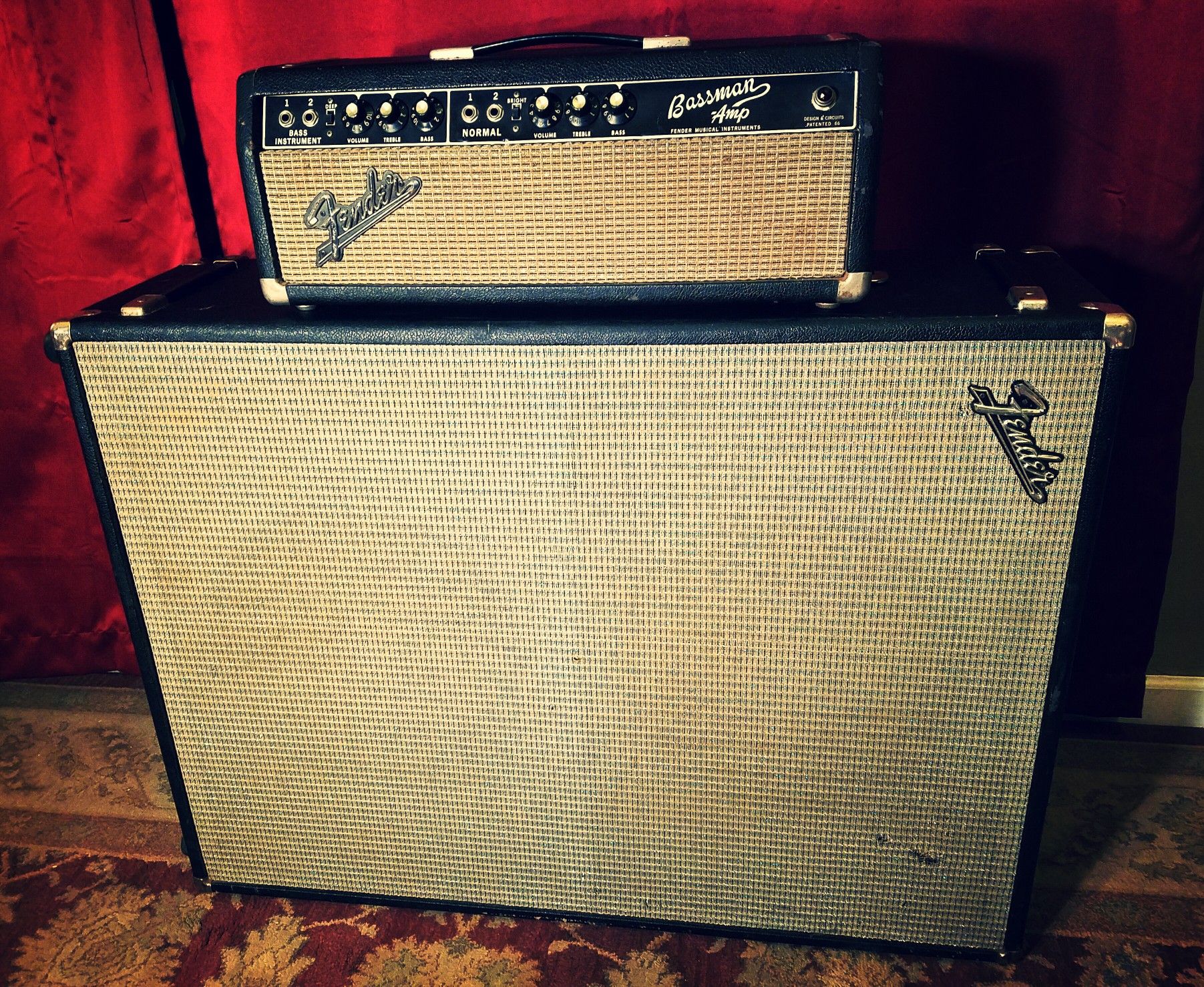 70's Fender 2x15 Bass Guitar Cabinet