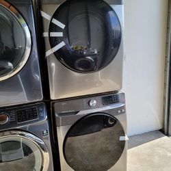 New 2022 Samsung Front Loading Washer And Stackable Electric 220volt Dryer Set 