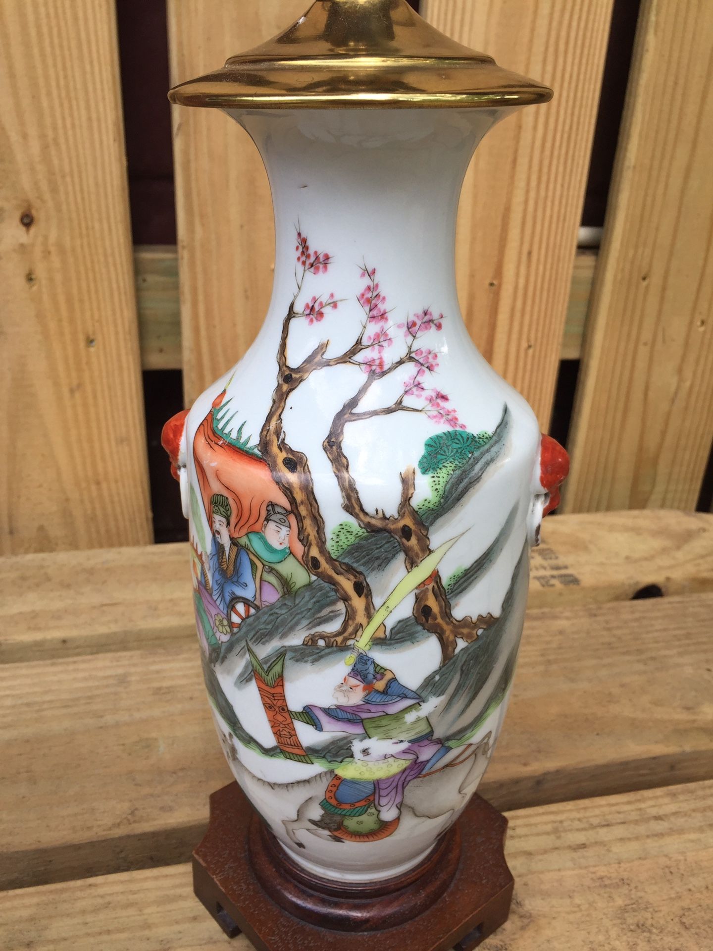 Antique Chinese vase/lamp circa 1895