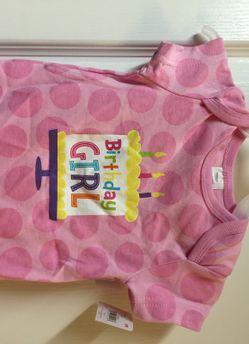 Brand-new birthday girl onesie 12M