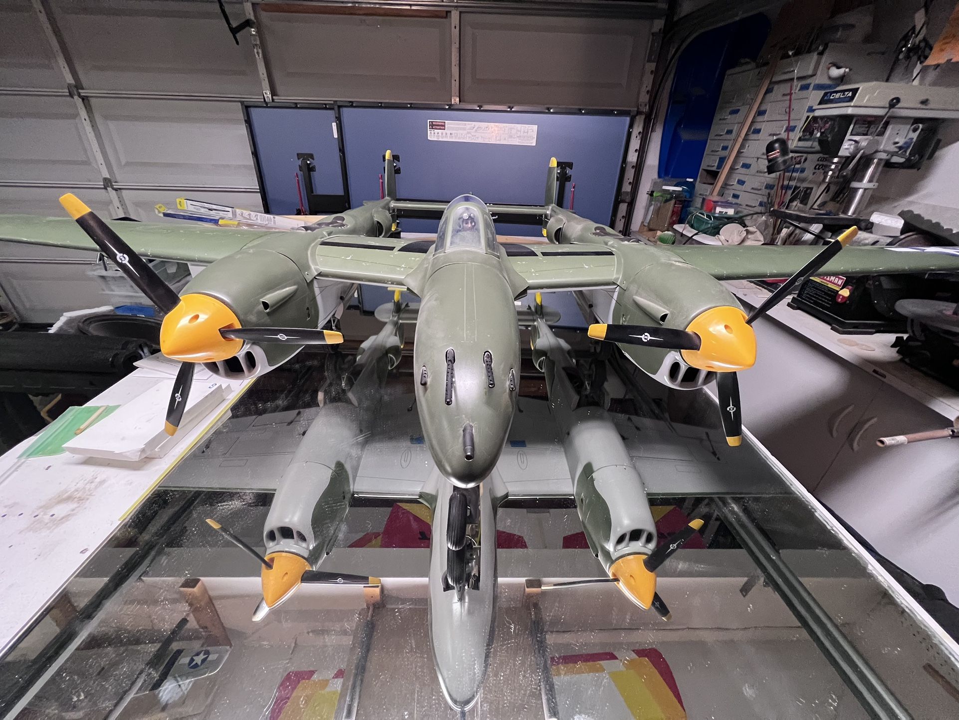 P-38 Fiberglass Fuselage Built up wings 83"